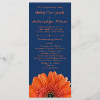 Programa de Casamento Azul Marinho de Margarida La