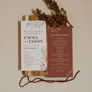 Programa de Casamento Boho Ceremony Floral