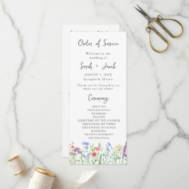 Programa de Casamento Boho Jardim com Flores Silve