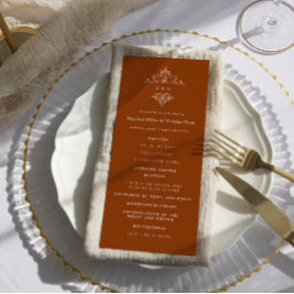 Programa de Casamento Boho Ornamentado | Monograma