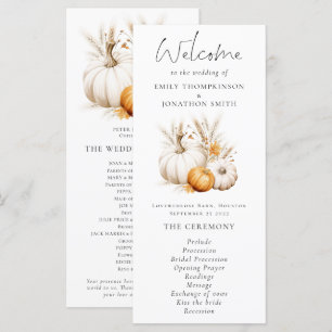 Programa de Casamento Boho Pumpkins Pampas