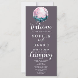 Programa de Casamento Boho Rosa & Branco Lua Cheia