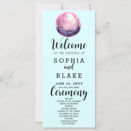 Programa de Casamento Boho Rosa & Branco Lua Cheia