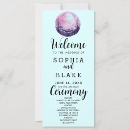 Programa de Casamento Boho Rosa & Branco Lua Cheia