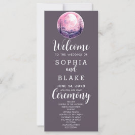 Programa de Casamento Boho Rosa & Branco Lua Cheia
