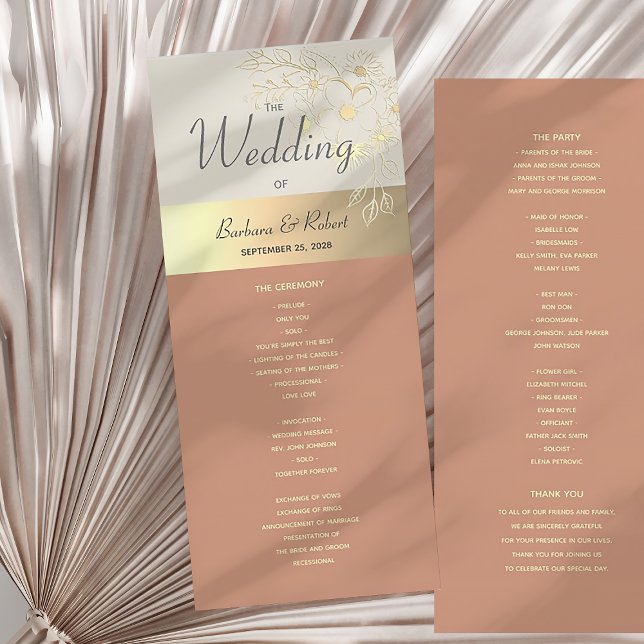 Programa de Casamento Boho Terracota (Criador carregado)