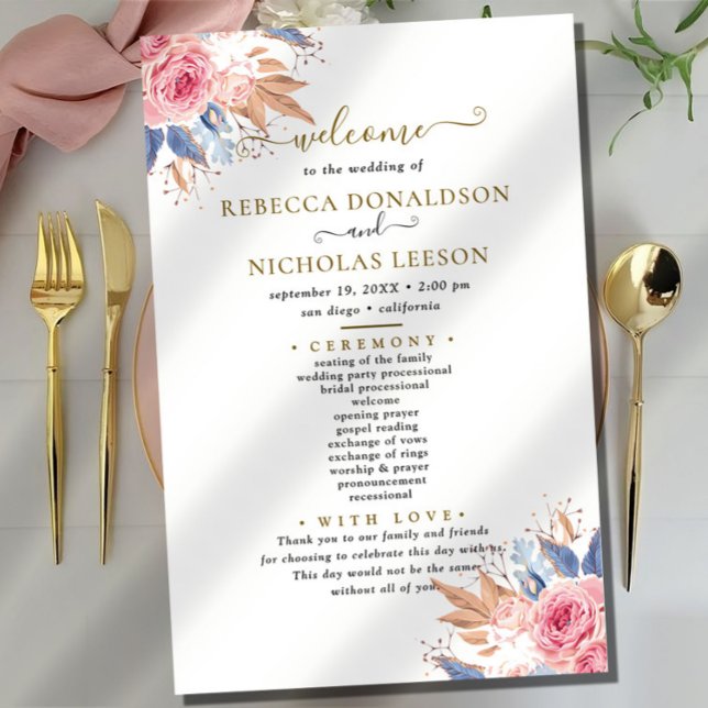Programa de Casamento Botânico das Flores Elegante (Criador carregado)