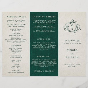 Programa de Casamento Botânico Emerald Greenery Vi