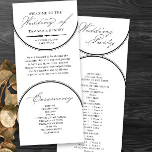 Programa de Casamento Branco de Arches de Script E