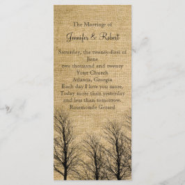 Programa de Casamento Burlap and Birch Posh