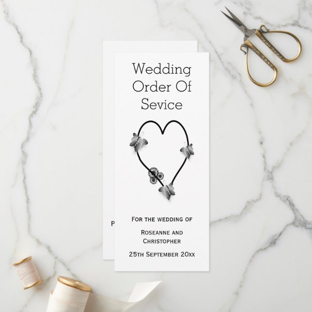 Programa de Casamento Cardíaco da Borboleta Preta  (Frente/Verso In Situ)