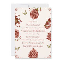 Programa de Casamento Cartão de Festa Botânica Ele