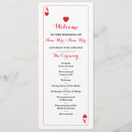 Programa de Casamento Cartas Ás de Copas do Casino