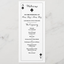 Programa de Casamento Cartas de Baralho Vegas Casi