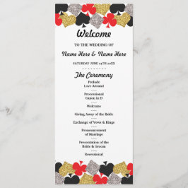 Programa de Casamento Cartões Brilho de Cassino La