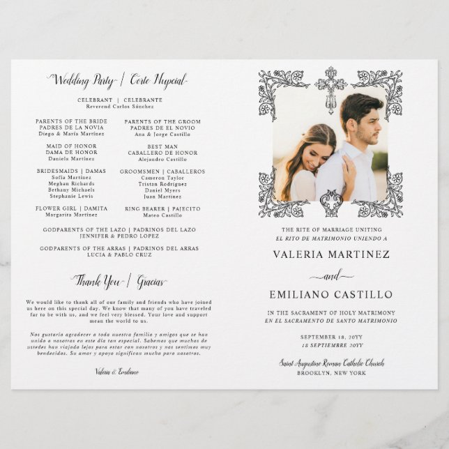 Programa de Casamento Católico Bilingue Espanhol I (Frente)
