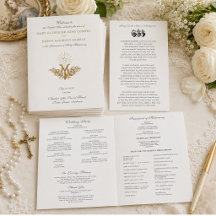 Programa de Casamento Católico com Monograma Maria