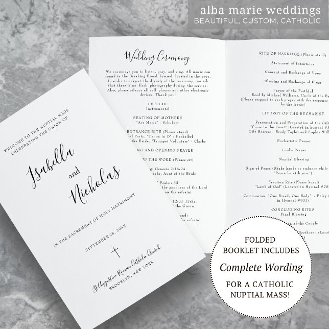 Programa de Casamento Católico Isabella com Missa  (Criador carregado)