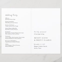 Programa de Casamento Católico Moderno Minimalista
