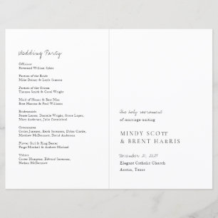 Programa de Casamento Católico Moderno Minimalista