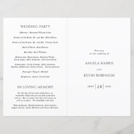 Programa de Casamento Católico Preto e Branco Limp