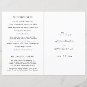 Programa de Casamento Católico Preto e Branco Limp