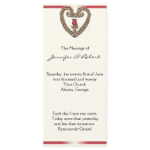 Programa de Casamento Celta com rosa vermelha