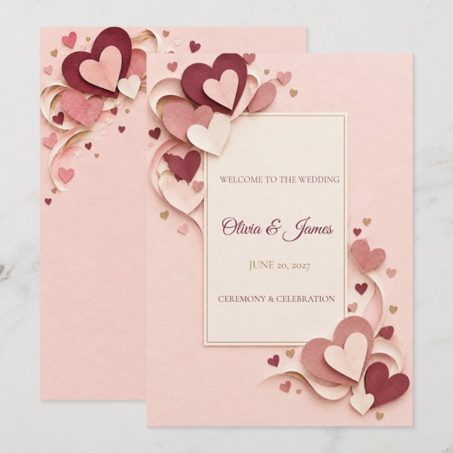 Programa de Casamento Chuva de Amor no Chá de Noiv (Frente/Verso)