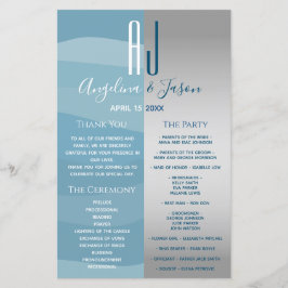 Programa de Casamento Cinza e Azul