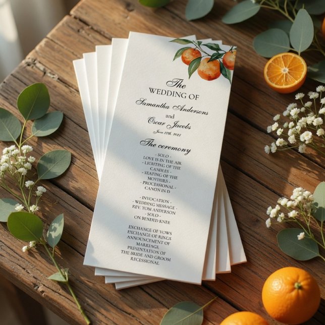 Programa de Casamento Citrino | Laranja Mediterrân (Criador carregado)
