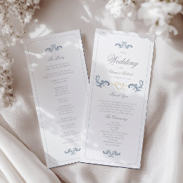 Programa de Casamento Clássico Azul Poeirento