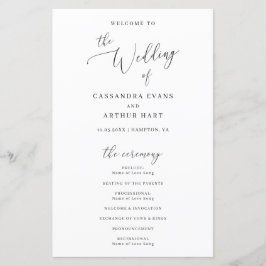 Programa de Casamento Clássico Formal Elegante Sim