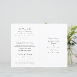 Programa de Casamento Clássico Preto e Branco Atem