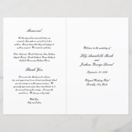 Programa de Casamento Clássico Preto e Branco Atem