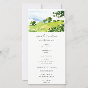Programa de Casamento Colinas Campestres Aquarela