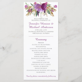 Programa de Casamento com Brilho Dourado e Ametist