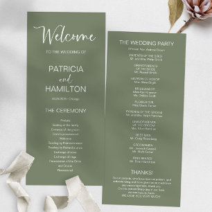 Programa de Casamento com Caligrafia Moderna Simpl