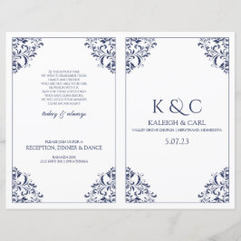 Programa de Casamento com Dobradura - Nadine (Azul