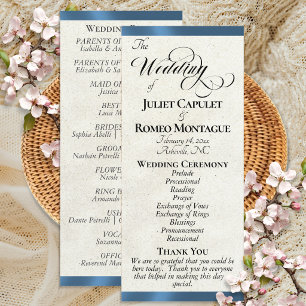 Programa de Casamento com Fita Azul