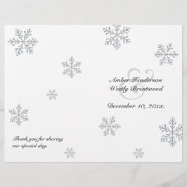Programa de Casamento com Flocos de Neve de invern