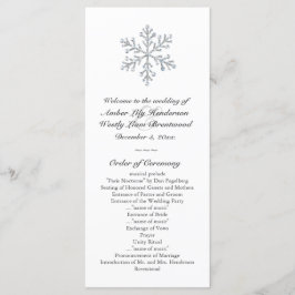 Programa de Casamento com Flocos de Neve de invern