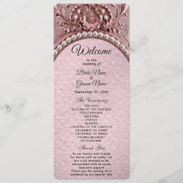 Programa de Casamento com Flor Rosa