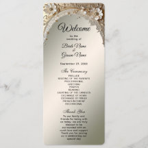 Programa de Casamento com Flores Brancas Modernas