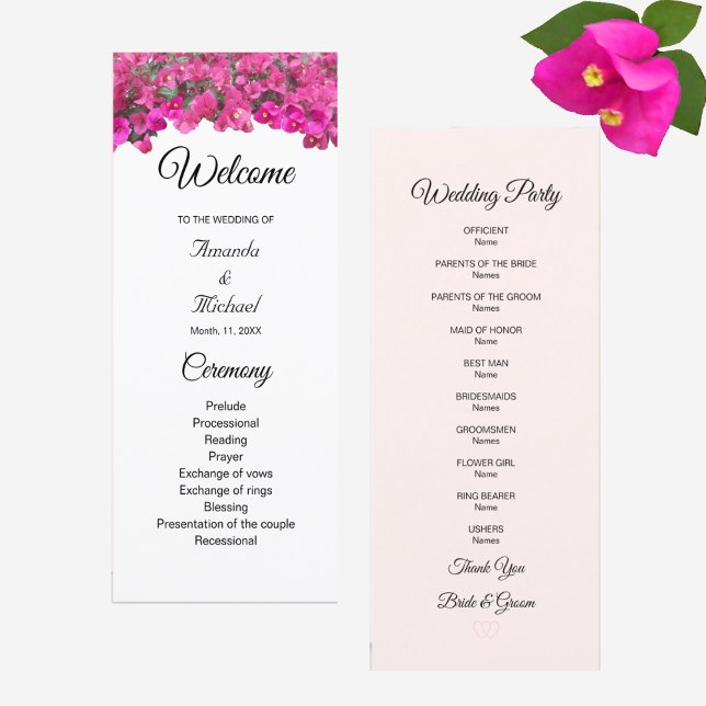 Programa de Casamento com Flores Lindas (Criador carregado)