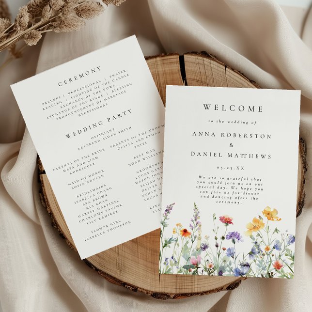 Programa de Casamento com Flores Silvestres Vibran (Criador carregado)