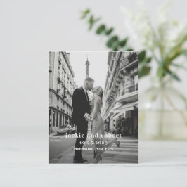 Programa de Casamento com Foto Moderna Minimalista