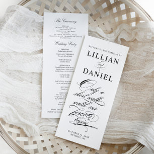 Programa de Casamento com Letra Elegante