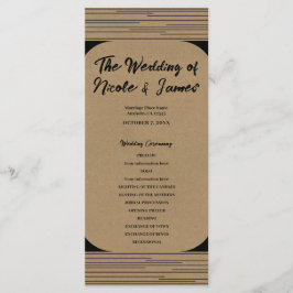 Programa de Casamento com Linhas Modernas Mínimas 