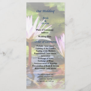 Programa de Casamento com Lotus de Água Púrpura