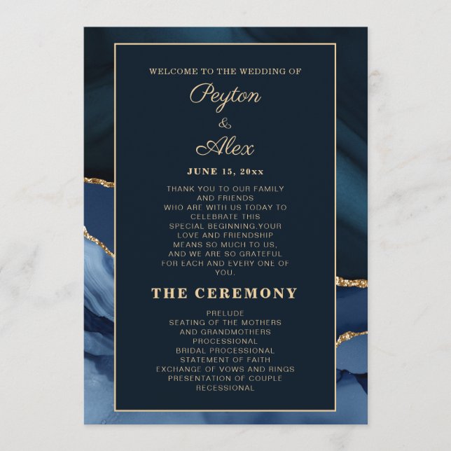 Programa de Casamento com Mármore Azul-Marinho Fes (Frente)